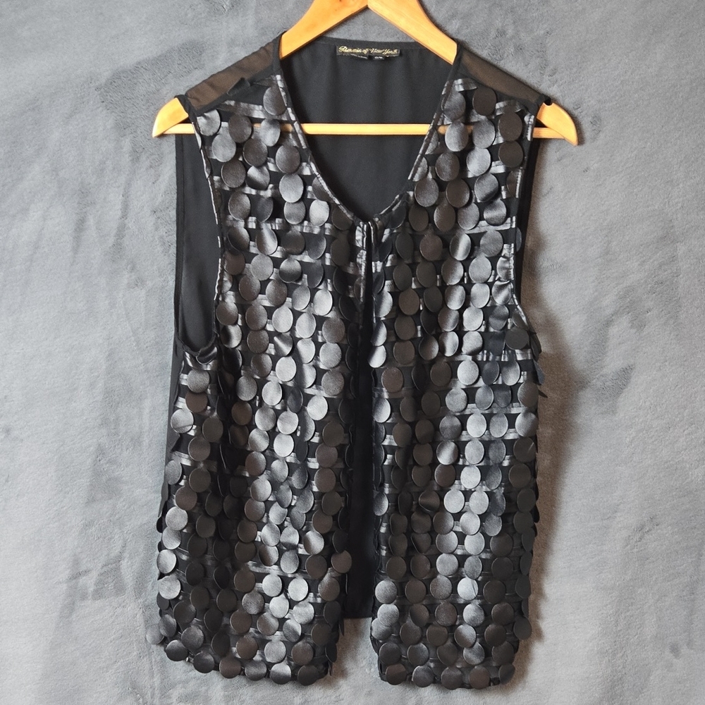 Black Sleeveless Top with Sheer Details